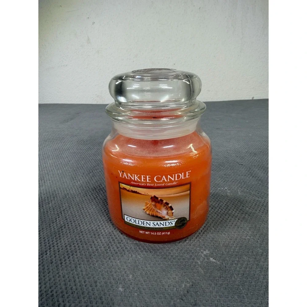 Yankee Candle Golden Sands Scented Medium Jar Candle 14.5 oz Orange Single Wick